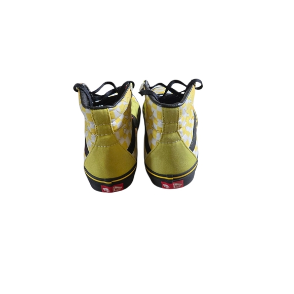 Vans Yellow Checkered High-Top Sneakers - Picture 6 of 8